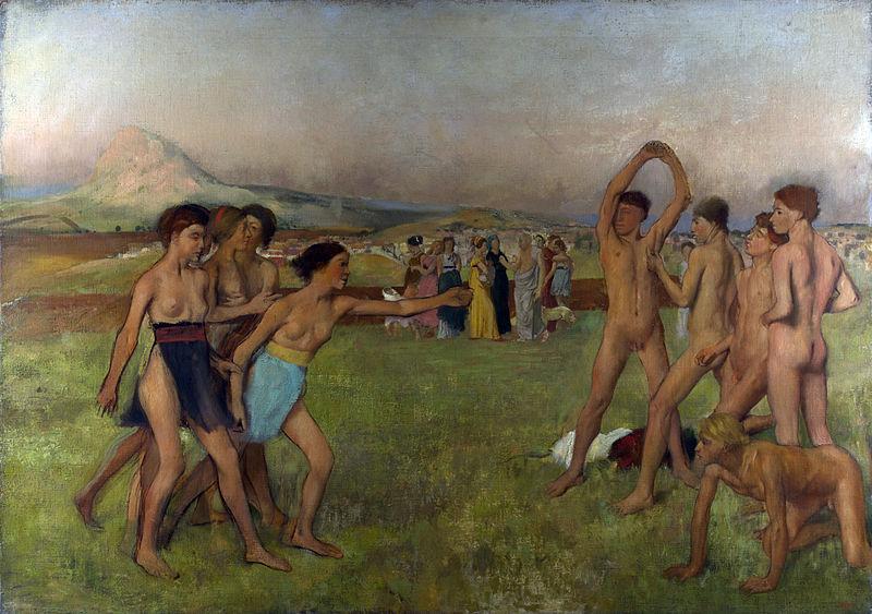 Edgar Degas Young Spartans exercising oil painting image